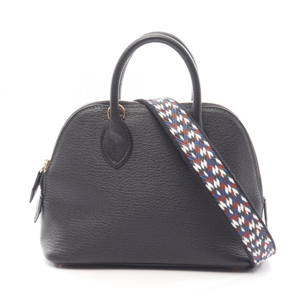 Hermes Bolide 1923 Mini 2-Way Handbag, Chevre Leather, Women's, Black